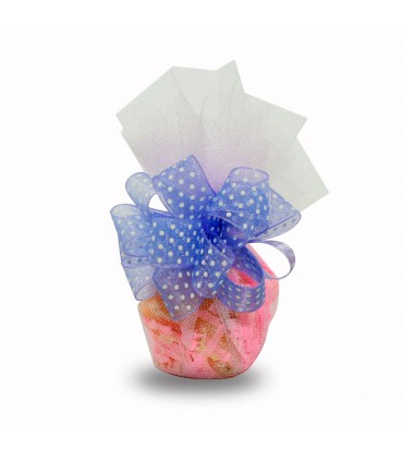 Organza con Lunares Blancos