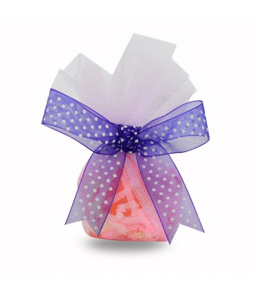 Organza con Lunares Blancos