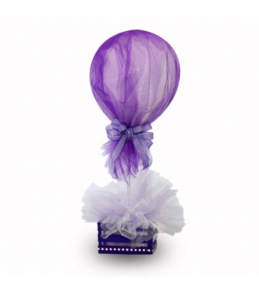 Organza con Lunares Blancos