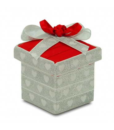 Satín Corazones Diamantina