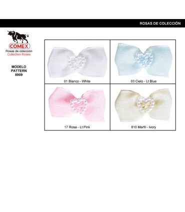 Moño Organza con Perlas